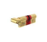 Euro Key & Turn Cylinders British Standard Kitemarked TS007 3* - Brass or Chrome Finish, Polished Brass, T40/45S