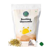 EURO LEAF Chamomile Green Tea (50 Whole Leaf Pyramid Tea Bags) Whole leaves Chamomile Tea | Reduce Stress, Improve Sleep and Digestion | 100% Natural Ingredients | Ziplock Pouch