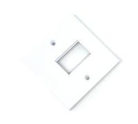 Euro Module Wall Plate Faceplate Frame with Screws - Compatible with Standard Euro UK Modules (Single Gang 1 Port)
