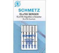 Euro-Notions ELX705 Serger Needles-Sizes 12/80 (2), 14/90 (3), Other, Multicoloured, 2.38 x 8.35 x 11.52 cm