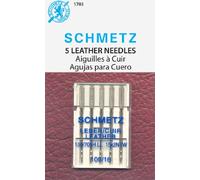 Euro-Notions Leather Machine Needles-Size 16/100 5/Pkg, Other, Multicoloured, 2.25 x 8.85 x 11.39 cm