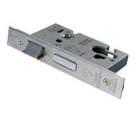 Euro Profile Bs Double Cylinder Sashlock 64mm Depth Satin Stainless Steel