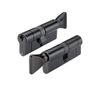 Euro Profile Cylinder 60mm 30/30 with Turn Keyed to Differ High Security Thumb Turn Door Lock Barrel for Mortice and Multipoint Locks Fittings Included (Black)