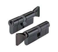 Euro Profile Cylinder 70mm 35/35 with Turn Keyed to Differ High Security Thumb Turn Door Lock Barrel for Mortice and Multipoint Locks Fittings Included (Black)