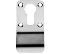 Euro Profile Cylinder Latch Pull Handle - 78 x 44mm - Satin Stainless Steel | External Door Cylinder Night Latch Pull Handle - Flat Keyhole Rim Lock Outdoor Handle