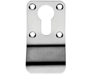 Euro Profile Cylinder Latch Pull Handle - 78 x 44mm - Satin Stainless Steel | External Door Cylinder Night Latch Pull Handle - Flat Keyhole Rim Lock Outdoor Handle