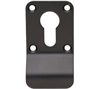 Euro Profile Cylinder Latch Pull Handle 78mm x 44mm Matt Black Door Finger
