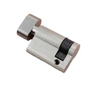 Euro Profile Cylinder Lock, 45mm Half Single Sided Brass Lock, Concealed Door Lock Cylinder for Interior Doors European Standard(Sand Nickel)