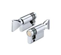 Euro Profile Cylinder Single Cylinder Turn Only 40mm Thumb Turn Door Lock Barrel for Mortice and Multipoint Locks Fittings Included (Polished Chrome)
