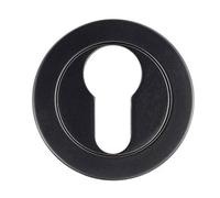 Euro Profile Escutcheon - 50mm Dia - Powder Coated Black