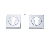Euro Profile Key Escutcheon On Square Rose