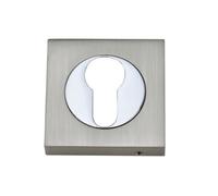 Euro Profile Key Escutcheon On Square Rose