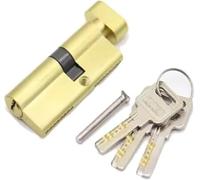 Euro Profile Lock Cylinder | Thumb Turn Door Lock Barrel 35+50mm (85mm), Brass Anti-Pick Lock Core with 3 Keys & Fixing Screw for Interior Exterior UPVC
