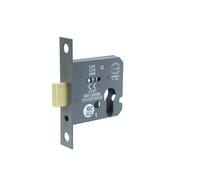 Euro Profile Mortice Dead Lock Case Only Durable Steel Construction Secure Door Lockcase for Euro Cylinder Commercial Grade Hardware Smooth Reliable Action (63mm)