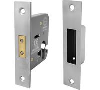 Euro Profile Mortice Deadlock 75mm Nickel Plate, 1 in Pack