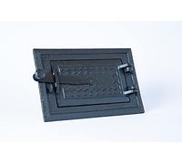 Euro Sezam - Black Cast Iron Oven Door - Pizza Oven Door - DZ067 - Single Door with Door Lock - 255 x 170 mm - Doors for Pizza Ovens, Bread Ovens, Garden Kitchens and Smoker Chamber