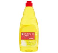 Euro Shopper Lemon Washing Up Liquid Concentrated 500ml x 8 Pack - Powerful Grease Cutting Dish Soap - Fresh Citrus Scent - Great Value Bulk Case