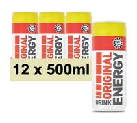 Euro Shopper Original Energy Drink 500ml (Pack of 12) | Boost Your Energy with Refreshing Flavor | Instant Boost