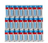 Euro Shopper Original Sugar Free Energy Drink 250ml x 24 Pack - Carbonated Fruit Flavour Energy Drink with Sweeteners, Taurine, Caffeine & B Vitamins, No Sugar, Suitable for Vegetarians