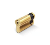 Euro Single Cylinders, Brass, 40/10 | Single-Sided Access, Pick & Drill Resistant, Keys Included, For Mortice Locks, Corrosion-Resistant Finish