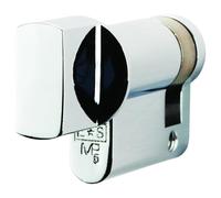 Euro Single Thumbturn Only Cylinder Lock Barrel for Internal Doors with One-Sided Privacy Turn Control (Polished Chrome)