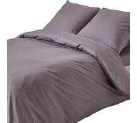 (Euro Size - 240 x 220 cm, Dark Grey) Duvet Cover with Pillowcase 200 Thread count