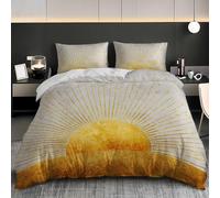 Euro Size 60x79 inch Duvet Cover Bedding 3 Pieces Abstract Wave Pattern 3D Duvet Cover Microfiber Bedding Set Comfortable Soft Fluffy Breathable Easy to Care Colorful Double Quilt Cover