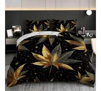Euro Size Duvet Cover Set 150x200 cm Microfibre, Zip Closure Gold