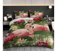 Euro Size Duvet Cover Set 150x200 cm Microfibre, Zip Closure Green