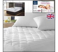 EURO SIZE "FITTED" QUILTED MATTRESS TOPPER (Boxed Skirt) VARIOUS SIZES (Euro Super King Size 72" x 78", 9")