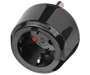 Euro to India/South Africa Travel Adaptor, Earthed - BRENNENSTUHL