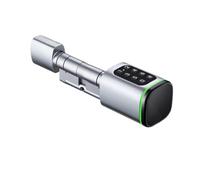 Euro Tuya Smart Lock Password RFID Card TTlock Bluetooth Cylinder Lock APP Remote Control Key Unlock Digital Electronic Lock(Tuya Silver,A 35 B 35)
