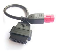 Euro5 6Pin OBD Motorbike Adaptor,6 Pin Motor Bike Motorrad Diagnostic OBD2 Motorcycle K-Line CAN-Bus Cable for Yama-ha Hon-da Su-zu-ki BENE-LLI