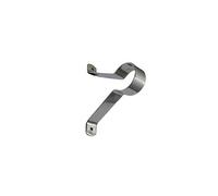 Euroart 19mm Wardrobe Rail Centre Brackets Clothes Hanging Rod Supports Satin Chrome Finish