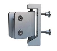 Euroart 20mm U Bracket Style Satin Anodised Aluminium Toilet Pivot Hinges