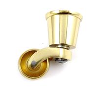 Euroart 35mm Solid Brass Vintage Old Traditional Cup Fit Swivel Castor Wheel Caster