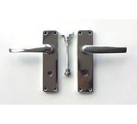 EUROART Aluminium Door Handles Lever Bathroom in Polished Anodised Finish & Dimensions 17mm x 12mm x 4mm