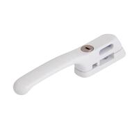 EUROART Architectural Locking Casement Fastener Standard Window Handle Secure Locking Window Catch Premium Finish Fixings Included (White)