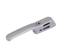 EUROART Architectural Locking Casement Fastener Standard Window Handle Secure Locking Window Catch Premium Finish Fixings Included (Satin Nickel)