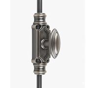 EuroArt Bartle Antique Finish Door Brass Espagnolette Bolt for Doors and Windows Up to 2743mm High Decorative Multi Point Locking Fixings Included (Antique Pewter)