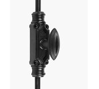 EuroArt Bartle Antique Finish Door Brass Espagnolette Bolt for Doors and Windows Up to 2743mm High Decorative Multi Point Locking Fixings Included (Black Antique)