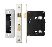 Euroart Bathroom Sash Lock in Satin Stainless Steel Finish & Dimensions 76mm x 57mm