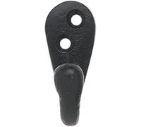 Euroart Black Antique Iron Single Coat Robe Hook Perfect for Hanging Coats, Robes, Hats, or Towels.