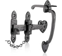 Euroart Black Antique Smithy's Range Thumb Gate Latch raditional Suffolk Latch, Cast Iron Gate Door Latch, Suitable for Shed and Gate Doors.