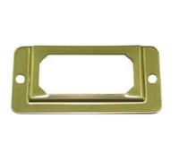 EuroArt Card Frame with Multiple Finishes, Wall Mountable, for Offices, Retail Stores, Restaurants and Reception Areas (Polished Brass, 51x25mm)