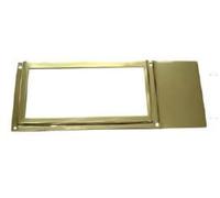 EuroArt Card Frame with Multiple Finishes, Wall Mountable, for Offices, Retail Stores, Restaurants and Reception Areas (Polished Brass, 60x30mm)