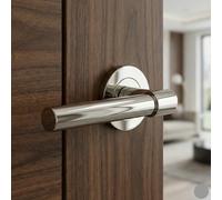 EUROART Clifton Luxury Interior Door Handle Set, Solid Metal, Contemporary Style, Residential and Commercial Use (Polished Nickel)