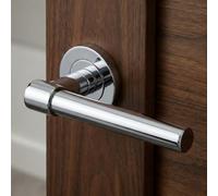 EUROART Clifton Luxury Interior Door Handle Set, Solid Metal, Contemporary Style, Residential and Commercial Use (Polished Chrome)