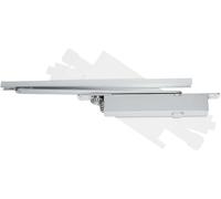 EuroArt Concealed Door Closer with Spring Mechanism, Power Size 2-4, Adjustable Closing Speed, for Residential and Commercial Use (Satin Nickel)