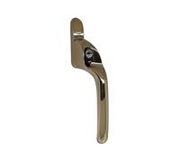 Euroart Connoisseur Offset Locking Right Hand Window Handle in Hardex Gold Finish & Dimensions 168mm x 32mm x97mm